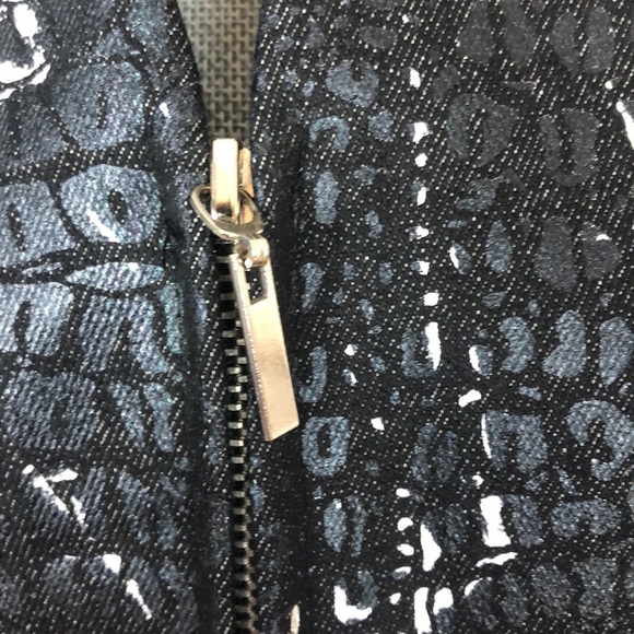 NWT anthracite Black & Silver Snakeskin Zip Jacket Size 4 - Picture 5 of 9
